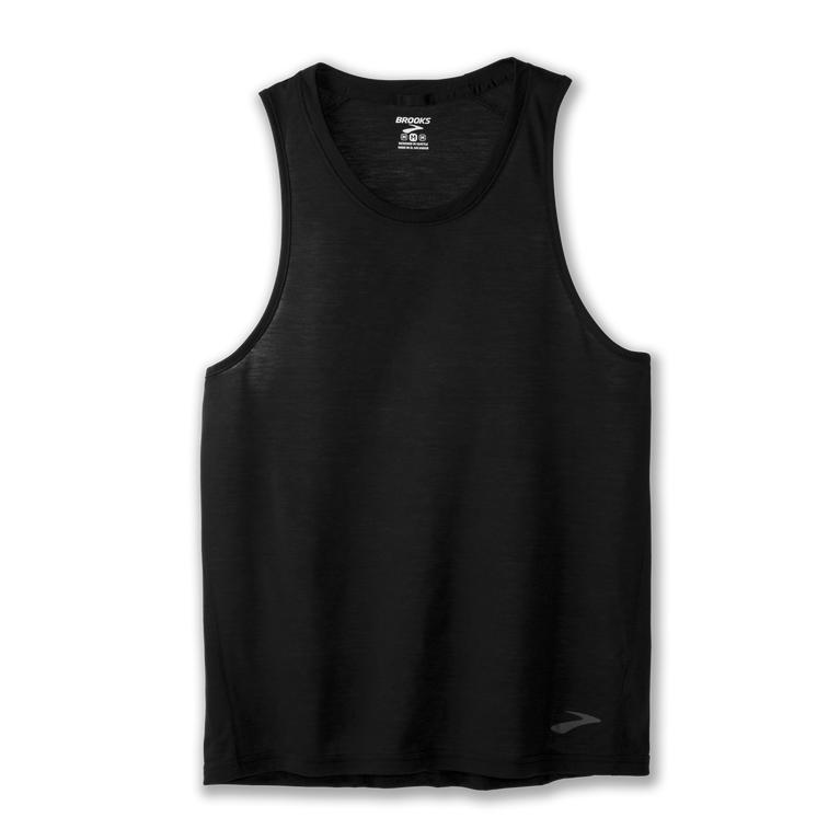 Brooks Distance Running Tank Top - Men's - Black (69182-GDBX)